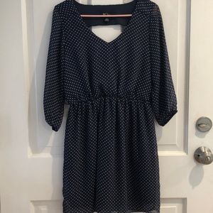 BCX blue and white polka dot size M